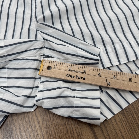 NEW Anthropologie Boxer Shorts Womens 3X White Blue Striped Pull On 100% Cotton - Picture 16 of 16